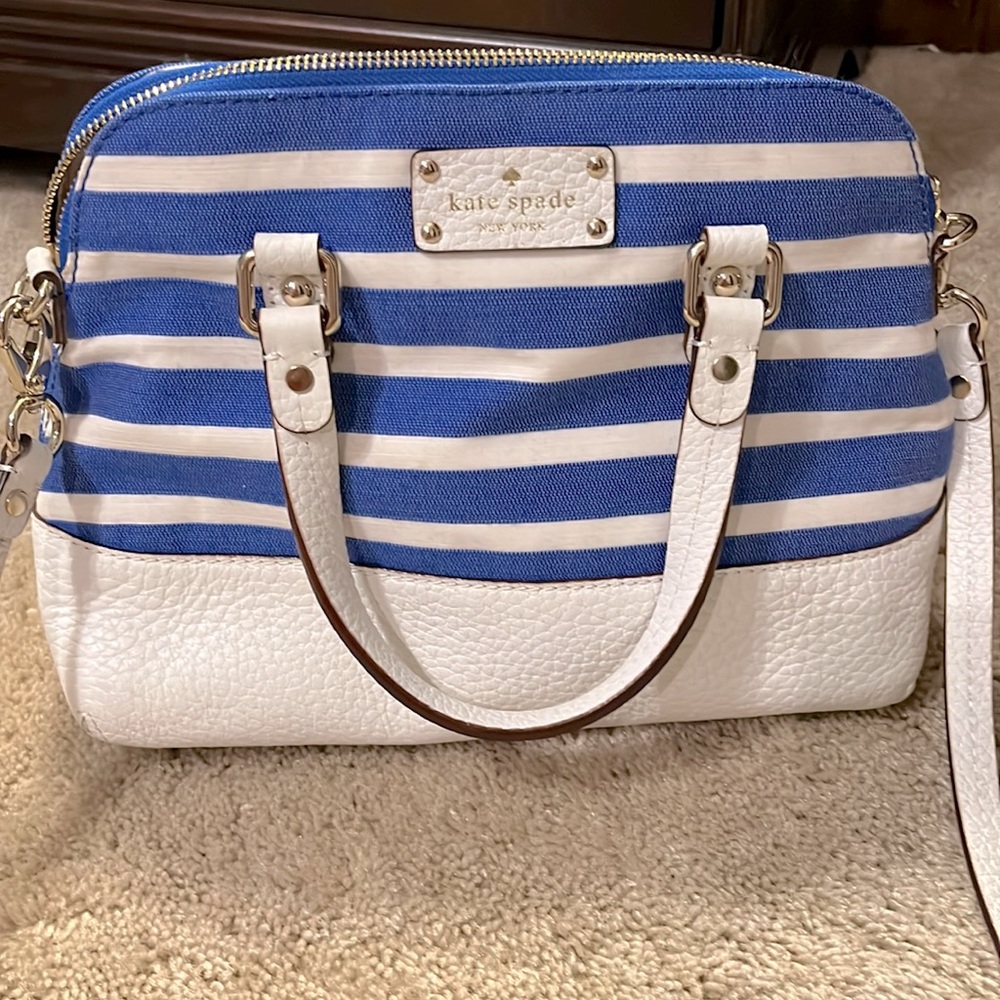 Kate Spade striped satchel crossbody bag